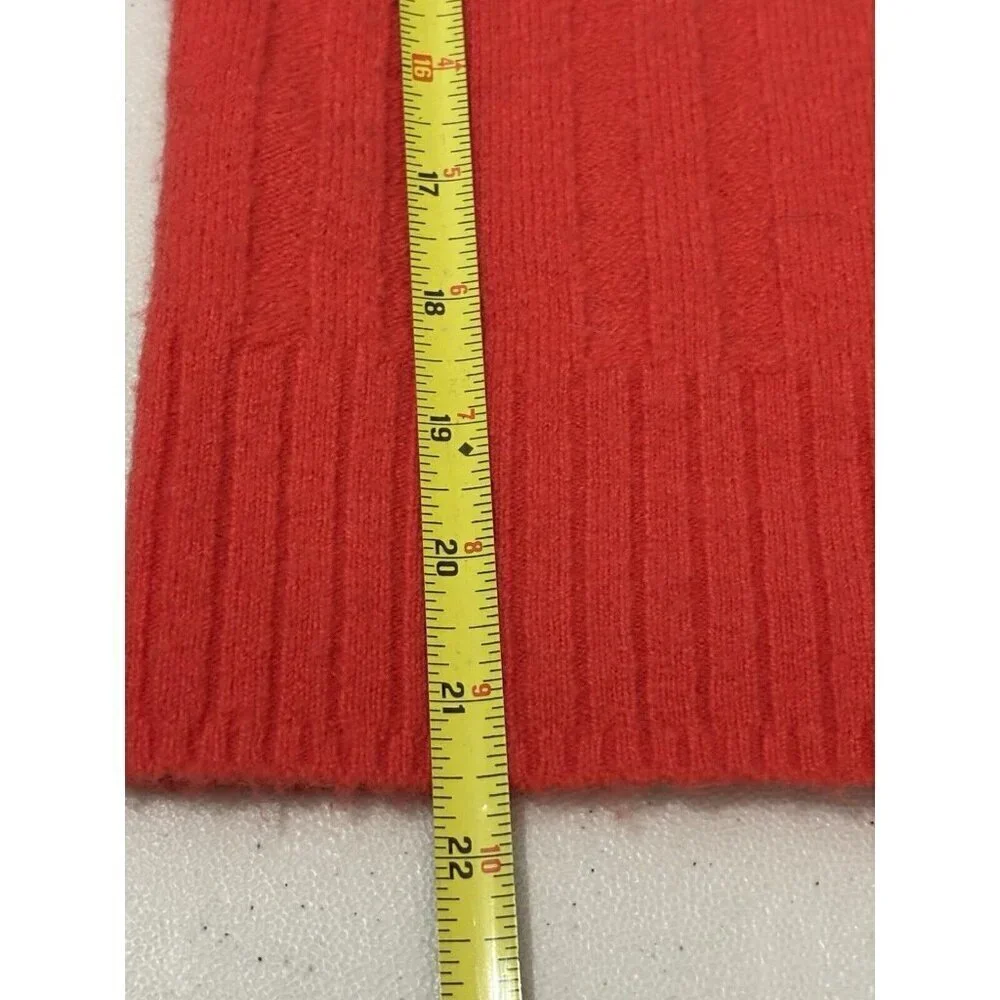 J Crew High Neck Orange Soft Pullover Sweater Wool Blend Size Medium